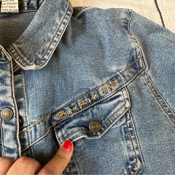 Vintage Hard Rock Cafe Philadelphia size XL women’s blue denim jacket - Picture 10 of 14